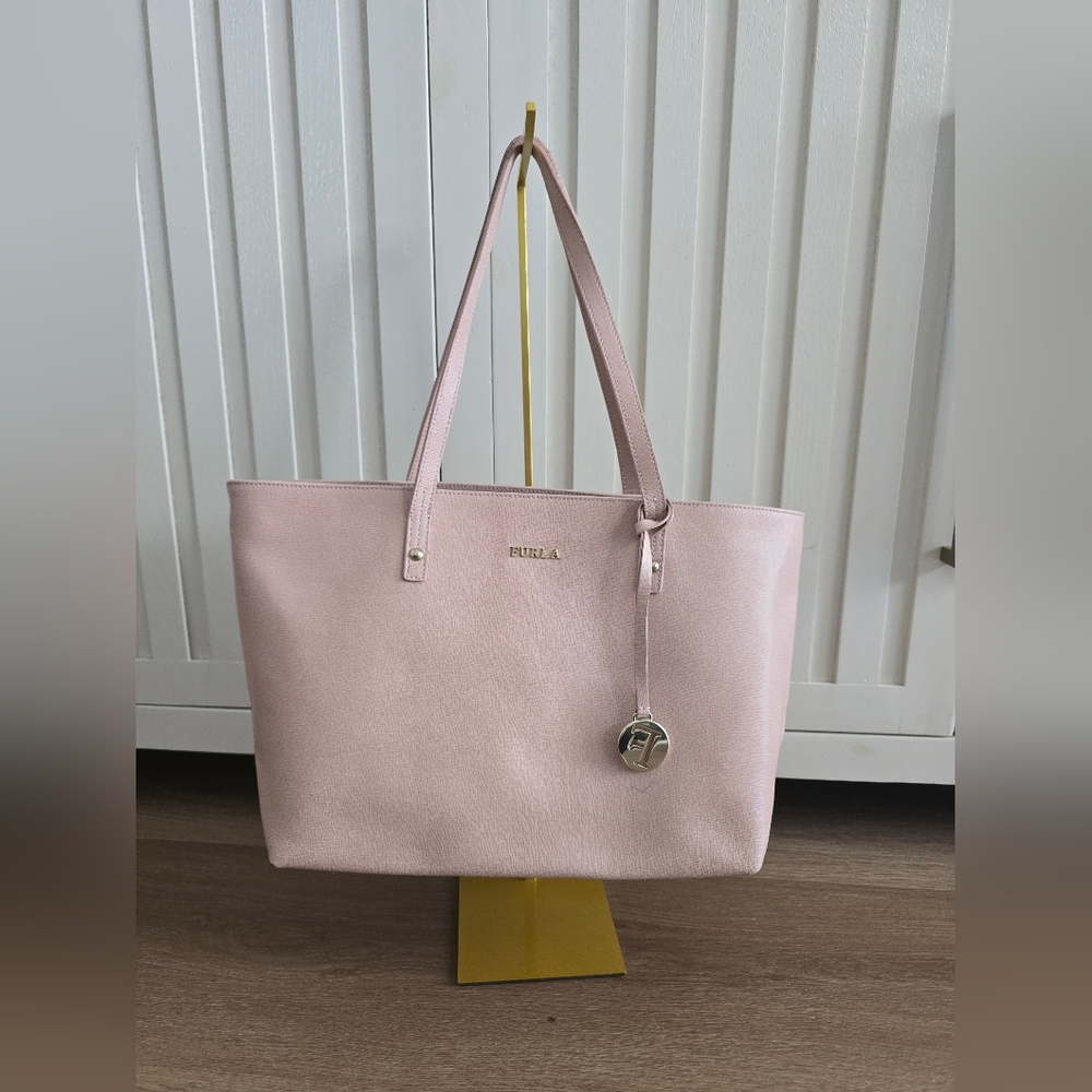Furla Daisy Saffiano Leather Tote Bag - Pink Beige
